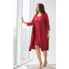 Комплект для вагітних та годування (халат+нічна сорочка+пов\'язка) S-XL Nicoletta 7327 - червоний
