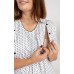 Нічна сорочка для вагітних та годування S-XL Nicoletta 7349 - білий/чорний