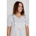 Нічна сорочка для вагітних та годування S-XL Nicoletta 7349 - білий/чорний