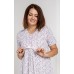 Нічна сорочка для вагітних та годування S-XL Nicoletta 7350 - білий/рожевий