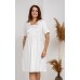 Нічна сорочка для вагітних та годування S-XL Nicoletta 7351 - білий/горох