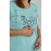 Нічна сорочка для вагітних та годування S-XL Nicoletta 7373 Boy - бірюзовий