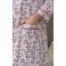 Комплект для вагітних та годування (халат+кофта+штани) S-XL Nicoletta 7391 - молочний