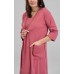Комплект для вагітних та годування (халат+нічна сорочка) S-XL Nicoletta 7392 - бордовий