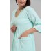 Комплект для вагітних та годування (халат+нічна сорочка) S-XL Nicoletta 7392 - ментоловий