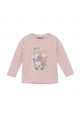 Футболка дл.рук."Цветы"девочка Colorkids 741968 розовый
