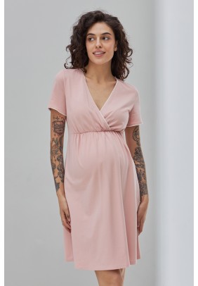 Нiчна сорочка для вагітних та годування S-XL Юла мама ALISA LIGHT NW-1.4.14 -рожевий - 