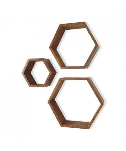 Настінні полички Royal Sleep Honeycombs 2826 Горіх Настінні полички Royal Sleep Honeycombs 2826 Горіх