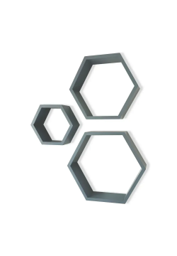Настінні полички Royal Sleep Honeycombs 2824 Сірі