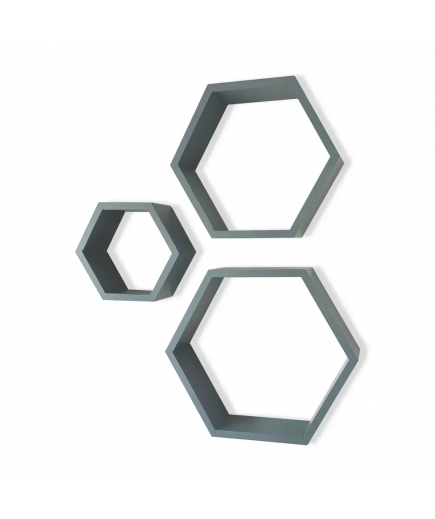 Настінні полички Royal Sleep Honeycombs 2824 Сірі Настінні полички Royal Sleep Honeycombs 2824 Сірі