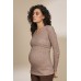 Джемпер для вагітних і годування S-XL Юла мама HELEN BL-33.011 -коричневий