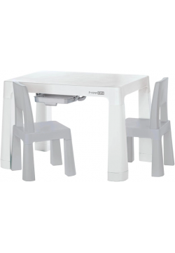 Комплект стол+2 стульчика FreeON Neo White-Grey 46620