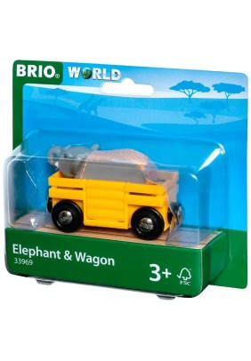 Вагон для железной дороги Brio со слоном 33969