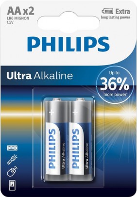 Батарейка Philips Ultra Alkaline AA LR6E2B/10 - 