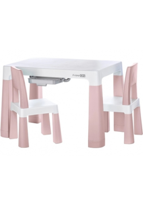 Комплект стіл+2 стільця FreeON Neo White-Pink 46644