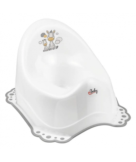 Горшок Maltex Zebra Chamber pot with anti slip rubber 6517_60 white 681202