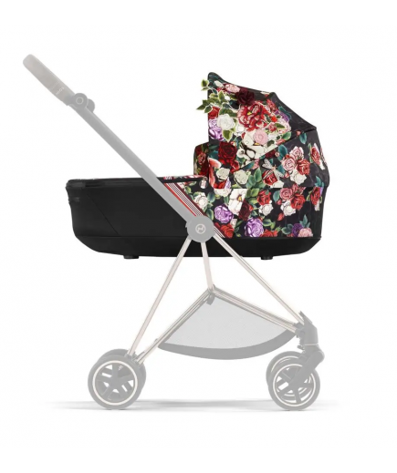 Коляска універсальна (люлька) Cybex Priam 4.0 Spring Blossom Dark/Matt Black 522000777/1