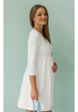 Ночная рубашка для беременных и кормления S-XXL Юла мама ALISA NW-1.5.5
