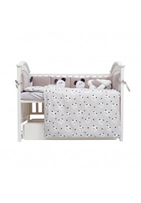 Постельный комплект Twins Panda grey new 7ед 4075-TP-10N