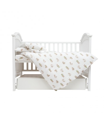 Змінний комплект Twins Muslin Print 3031-TMP-202B bear Змінний комплект Twins Muslin Print 3031-TMP-202B bear