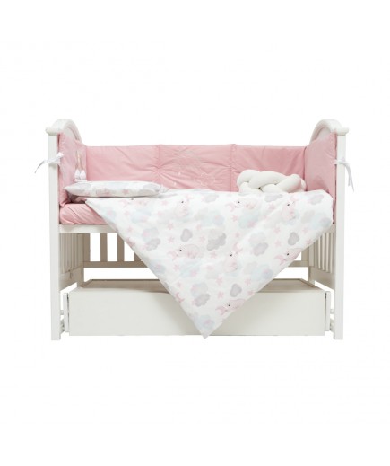 Постільний комплект Twins Fluffy Puffy 7од 4076-TFP-08B bear pink