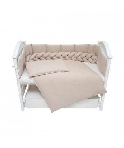 Постільний комплект Twins Cotton 7ел 4077-TC-02 beige Постільний комплект Twins Cotton 7ел 4077-TC-02 beige