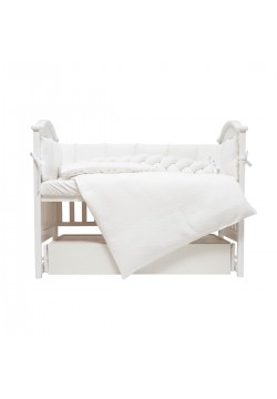 Постільний комплект Twins Cotton 7ел 4077-TC-01 white
