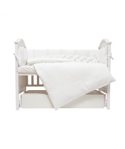 Постільний комплект Twins Cotton 7ел 4077-TC-01 white Постільний комплект Twins Cotton 7ел 4077-TC-01 white