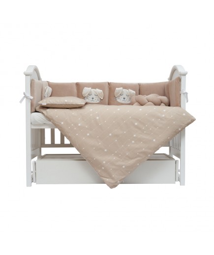 Постільний комплект Twins Кролик 7од 4075-TК-02 beige Постільний комплект Twins Кролик 7од 4075-TК-02 beige