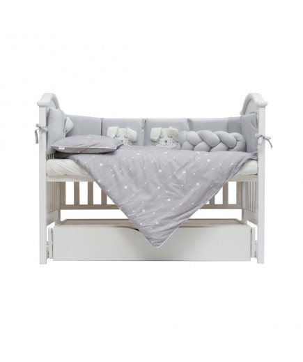 Постільний комплект Twins Кролик 7од 4075-TК-10 grey Постільний комплект Twins Кролик 7од 4075-TК-10 grey