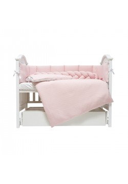Постільний комплект Twins Cotton 7ел 4077-TC-08 baby pink