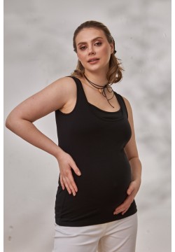 Майка для вагітних і годування Юла мама EZRA NR-24.021 -чорний