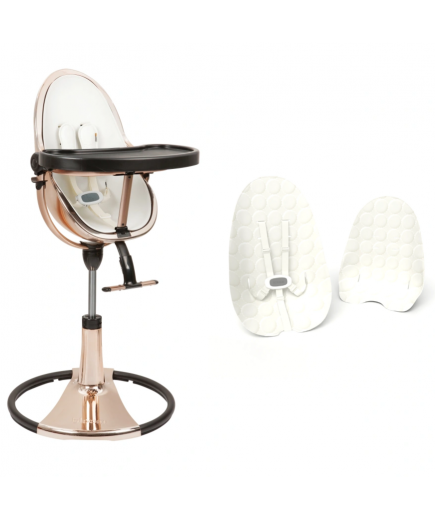 Стільчик для годування Bloom Fresco Rose Gold/Rose Gold+coconut white U10515-GRB\\U10543-CW Стільчик для годування Bloom Fresco Rose Gold/Rose Gold+coconut white U10515-GRB\\U10543-CW