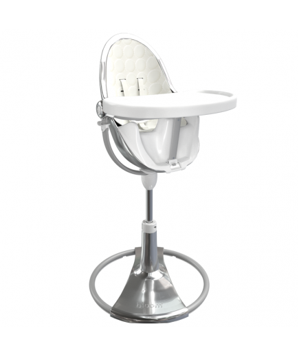 Стільчик для годування Bloom Fresco Silver+coconut white E10535-S\\U10543-CW Стільчик для годування Bloom Fresco Silver+coconut white E10535-S\\U10543-CW