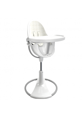 Стульчик для кормления Bloom Fresco White+lunar silver E10535-W\E10516-LSL