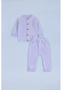Комплект для новорожденного (кофта+штаны) вязка 0-9 Canario 10029 -голубой