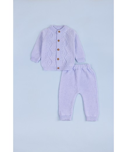 Комплект для новонародженого(кофта+штани) в\'язка 0-9 Canario 10029 -блакитний