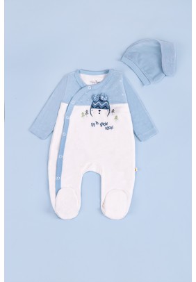 Комбінезон для дітей+шапка 50-74 For my baby 22461 -блакитний