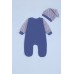 Комбінезон для дітей+шапка 50-74 For my baby 23408 -синій
