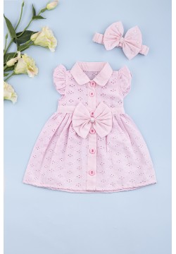 Платье детское+повязка 74-92 Efsa Bella 0500 - розовый