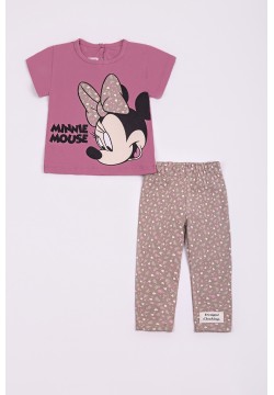 Комплект(футболка+лосини)"Мінні" дівчинка Deco Kids 26670 коричневий