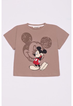 Футболка  "Міккі Маус" хлопчик Liliboom kids 25009 коричневий - 