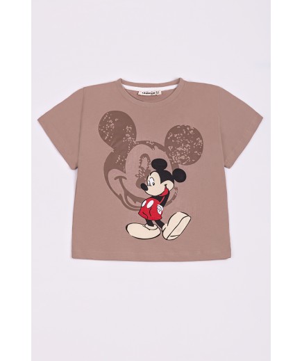 Футболка  "Міккі Маус" хлопчик Liliboom kids 25009 коричневий