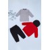 Комплект Murat (футболка+штани+кофтина) Murat 9-24 TO Ofk5248 -червоний