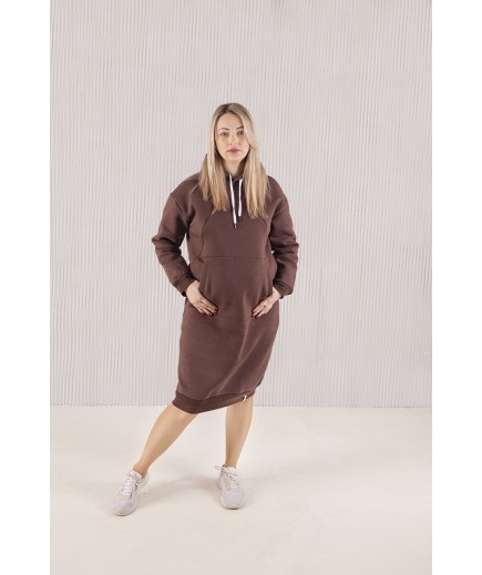 Сукня для вагітних  утеплене 38-46 LESSON -коричневий