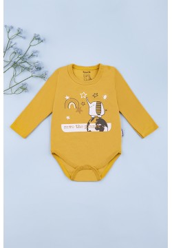 Боді для новонароджених 3-12 Miniworld 16306 -жовтий