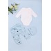Комплект для новонародженого (боді довг.рук+штани+шапка) 3-6 Miniworld 16325 -блакитний