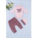 Комплект для новонародженого (боді довг.рук+штани+шапка) 3-6 Miniworld 16342 -рожевий