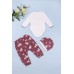 Комплект для новонародженого (боді довг.рук+штани+шапка) 3-6 Miniworld 16357 -бордовий