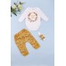 Комплект для новонародженого (боді довг.рук+штани+пов\'язка) Miniworld 3-6 TO 16344 -жовтий